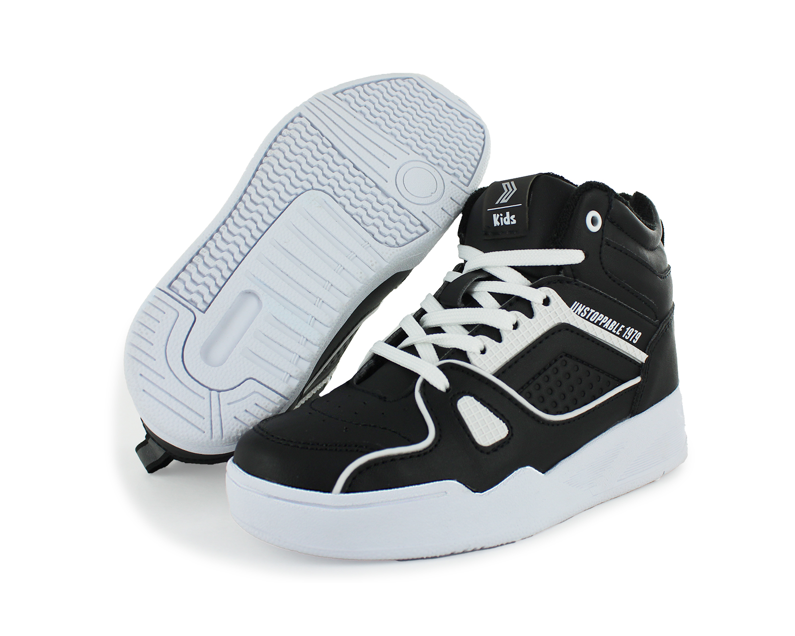 Foto 2 pulgar | Tenis Casual Negro Blanco Infantil Koeno Re Newk