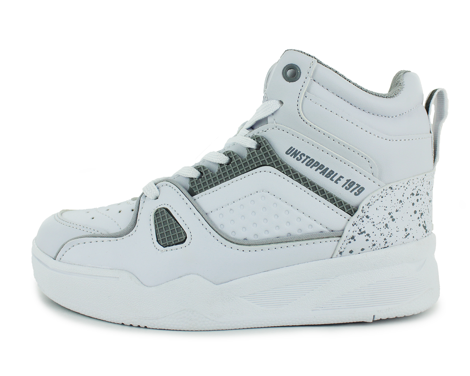 Foto 3 pulgar | Tenis Casual Blanco Gris Infantil Koeno Re Newk