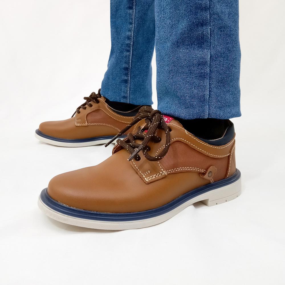 Foto 3 pulgar | Zapato Casual Vavito Cafe Para Niño [vvv1098] Azul