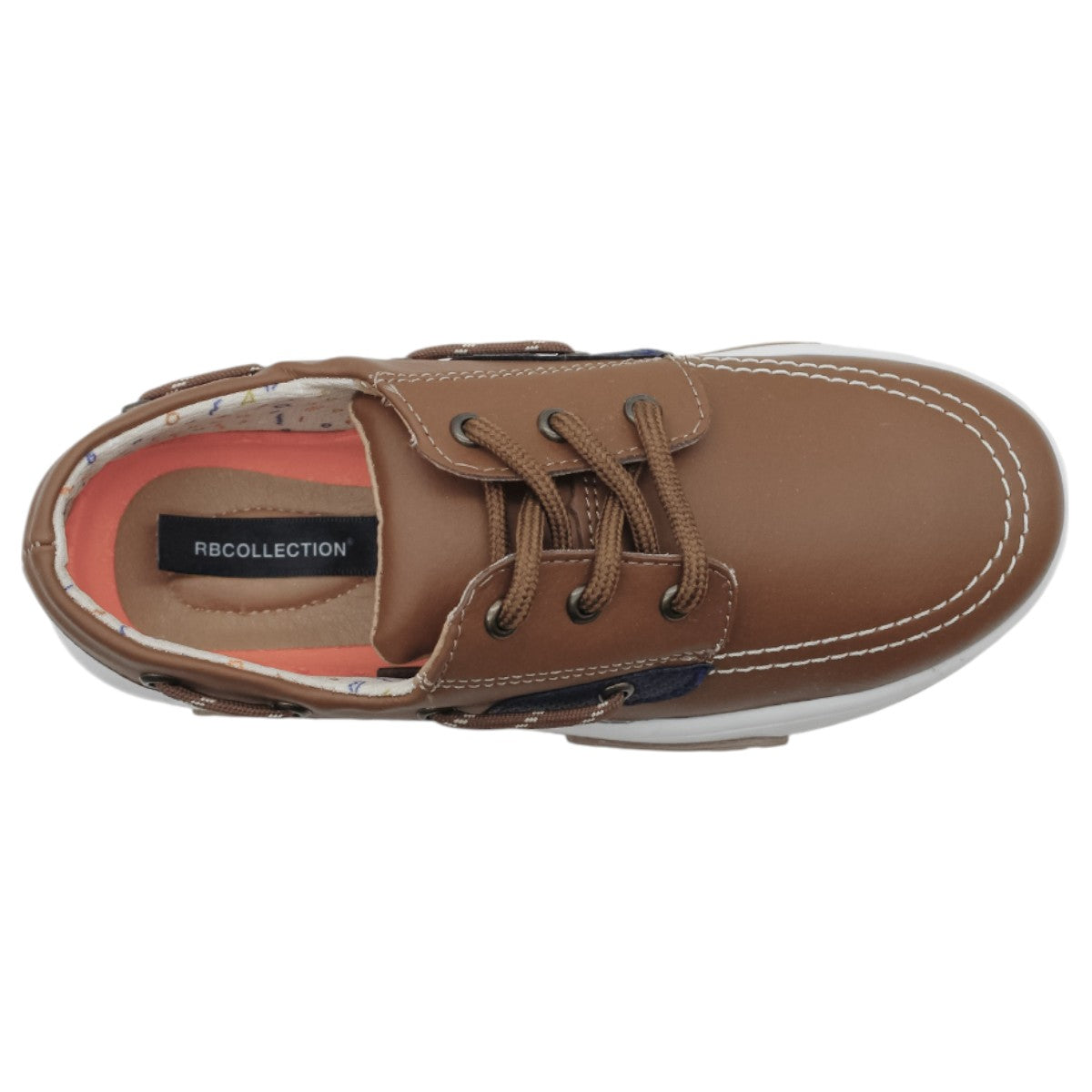 Foto 4 pulgar | Mocasín Exterior Piel Vegana Color Café Para Niño De Rbcollection