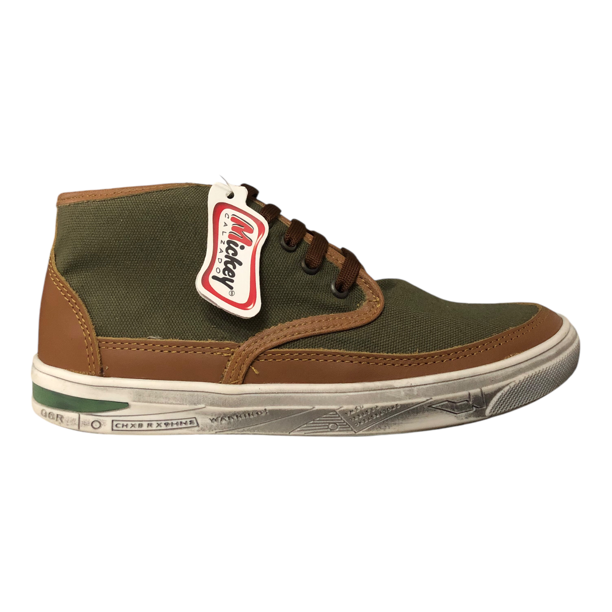 Tenis Bota Olivo/camel Para Niño Mickey Calzado