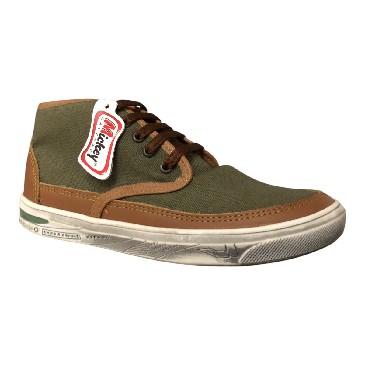 Foto 2 | Tenis Bota Olivo/camel Para Niño Mickey Calzado