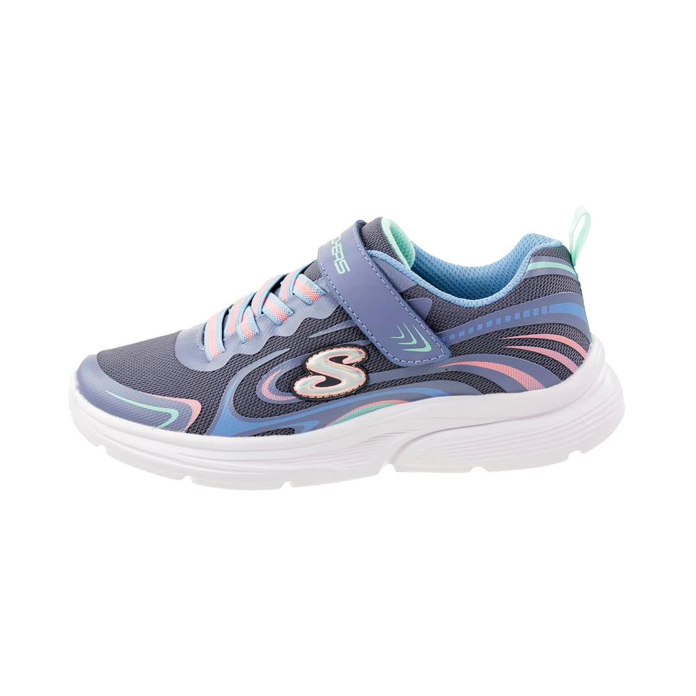 Foto 3 | Tenis Skechers Wavy Lites Niño Modernos Multicolor