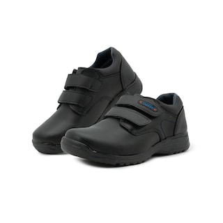 Foto 1 | Zapato Escolar Yuyin Para Niño Piel Con Ajuste Velcro Negro Negro