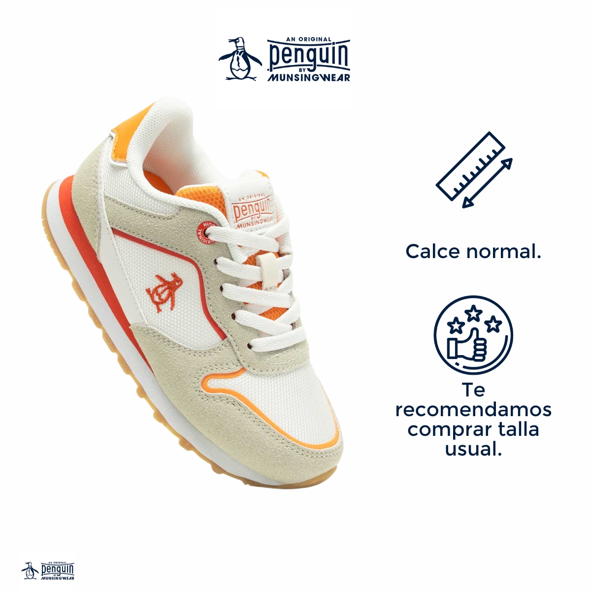 Foto 4 | Tenis Original Penguin Style Calder Beige Para Niño