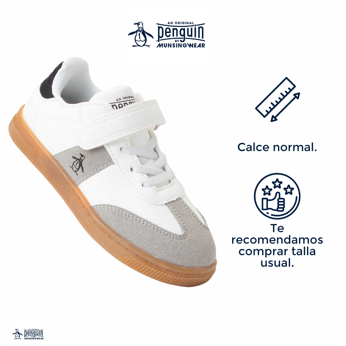 Foto 4 | Tenis Casuales Original Penguin Style Gael Blanco Para Niño