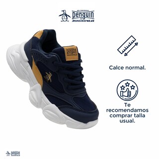 Foto 4 | Tenis Casuales Original Penguin Style Cody Azul Marino Para Niño