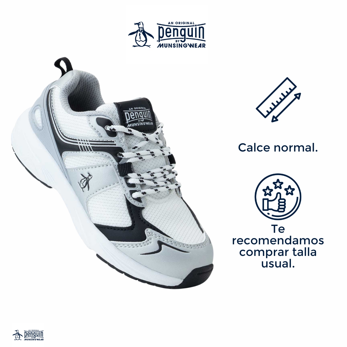 Foto 4 | Tenis Deportivos Original Penguin Style Oliver Blanco Para Niño