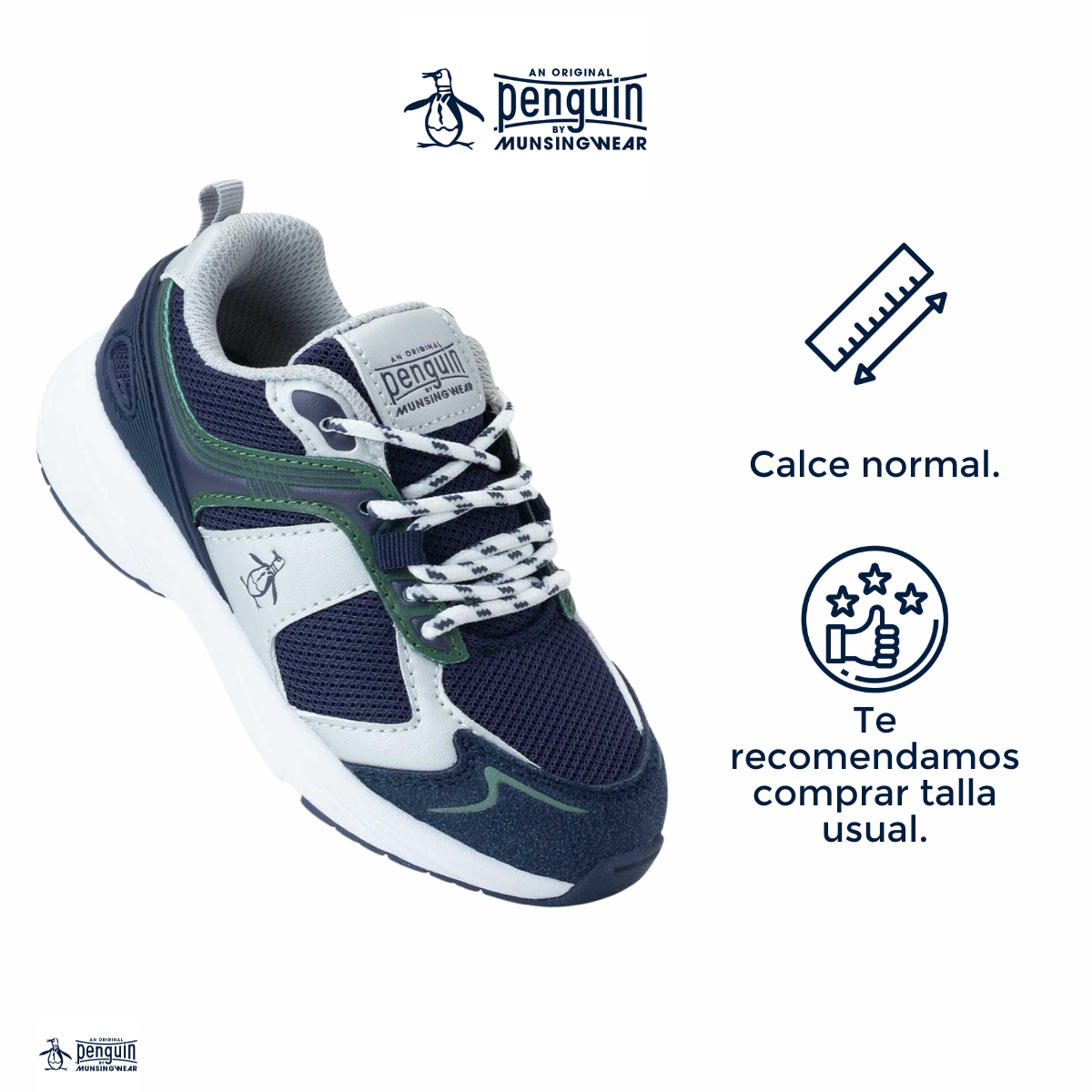 Foto 4 | Tenis Deportivos Original Penguin Style Oliver Azul Marino Para Niño