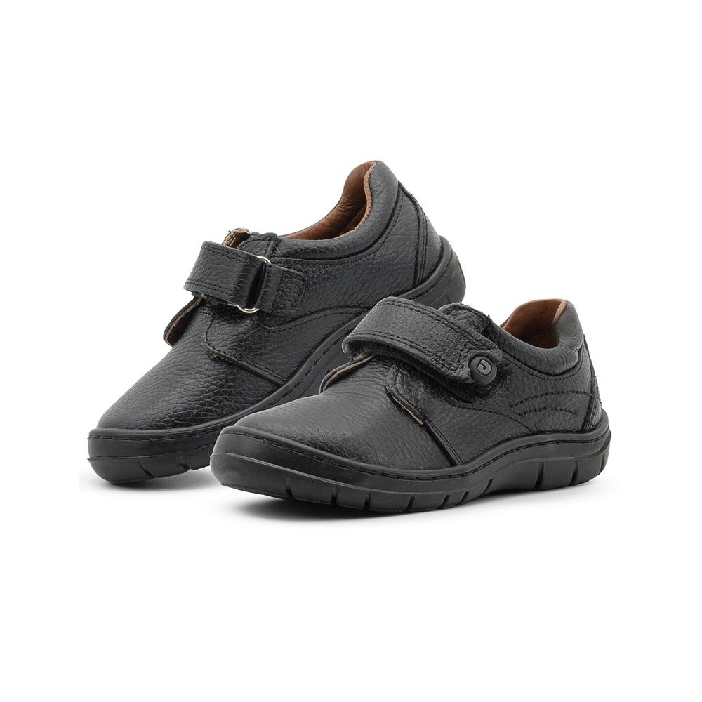 Foto 1 | Zapato Escolar Para Niño Dogi De Piel Con Puntera Cosidos Negro