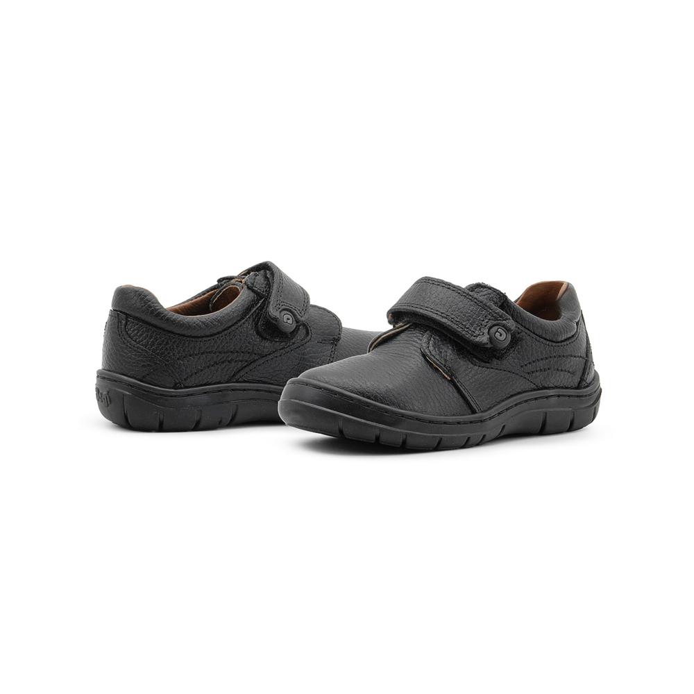 Foto 3 pulgar | Zapato Escolar Para Niño Dogi De Piel Con Puntera Cosidos Negro