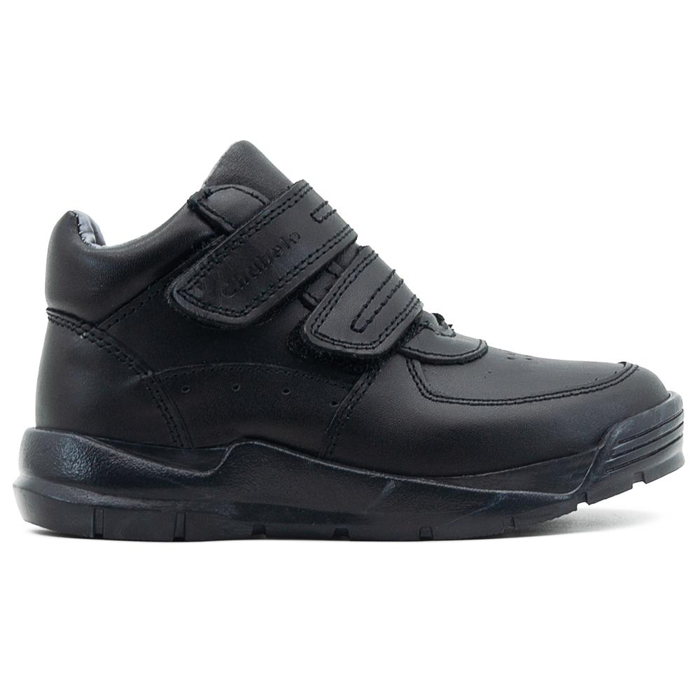 Foto 6 | Zapato Escolar Bota Piel Con Ajuste De Velcro Para Niño Negro