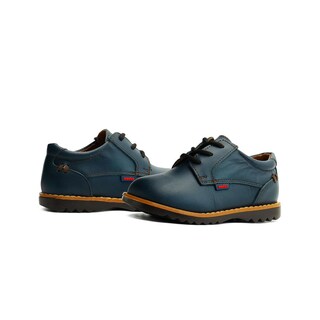 Foto 2 | Zapato Casual Bostoniano Marino Derby Piel Audaz Niño 13-18 Azul