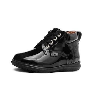 Foto 3 | Zapato Bota Escolar Para Niño Dogi Charol Negro Soporte Arco Negro