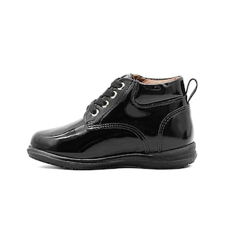 Foto 5 | Zapato Bota Escolar Para Niño Dogi Charol Negro Soporte Arco Negro