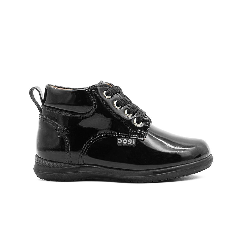 Foto 7 pulgar | Zapato Bota Escolar Para Niño Dogi Charol Negro Soporte Arco Negro