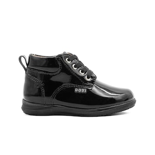 Foto 6 | Zapato Bota Escolar Para Niño Dogi Charol Negro Soporte Arco Negro
