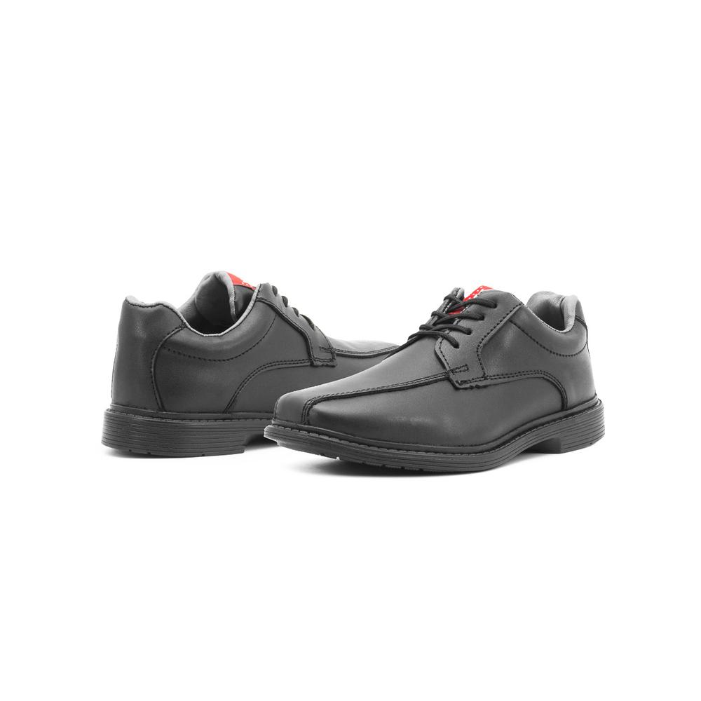 Foto 3 pulgar | Zapato Escolar Para Niño Vavito De Piel Con Antiderrapante Negro