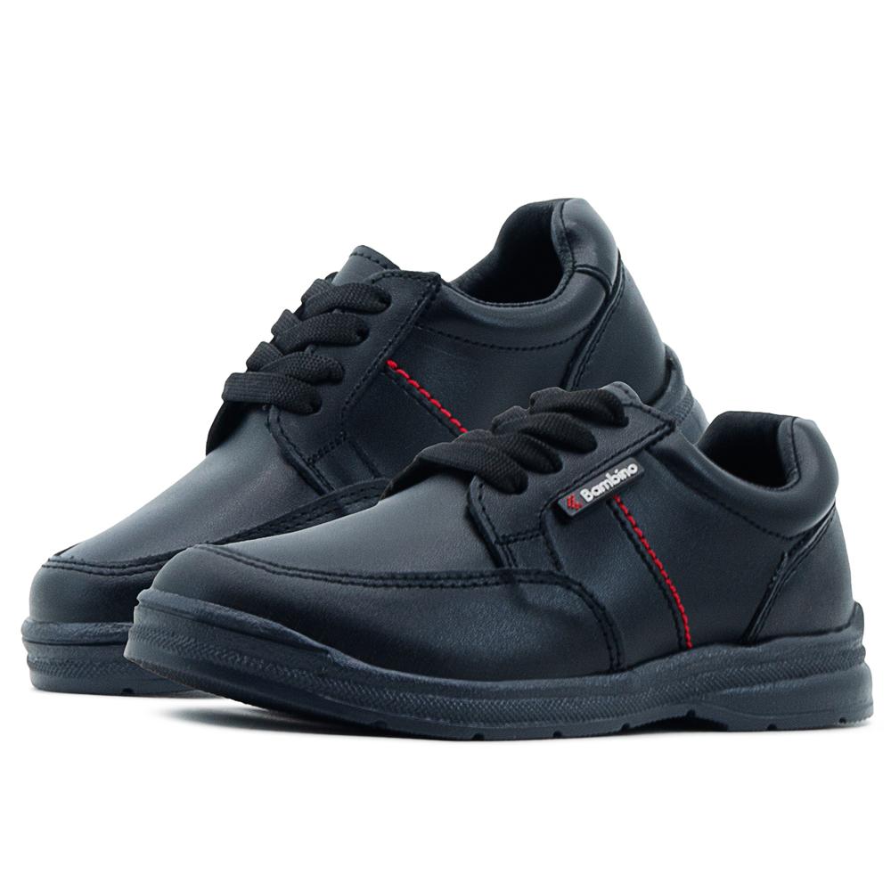 Foto 1 | Zapato Niño Escolar Piel Bambino Negro Antiderrapante 18-25 Negro
