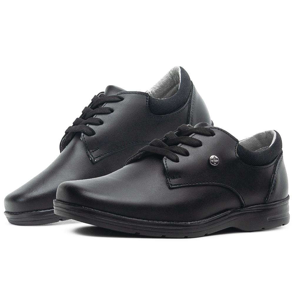 Foto 2 pulgar | Zapato Escolar Choclo Agujeta Para Niño Karsten Negro Negro
