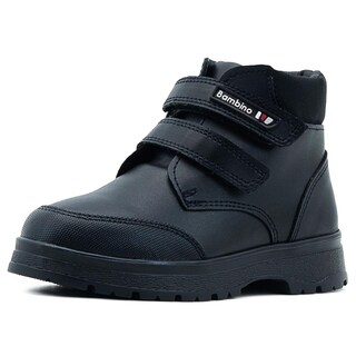 Foto 3 | Zapato Escolar Para Niño Bota Velcro Antiderrapante Negro