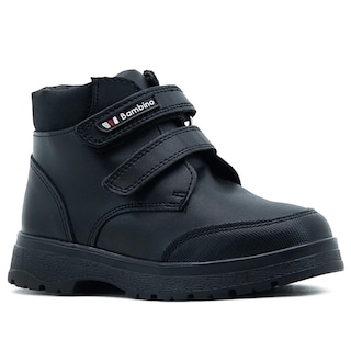 Foto 4 | Zapato Escolar Para Niño Bota Velcro Antiderrapante Negro