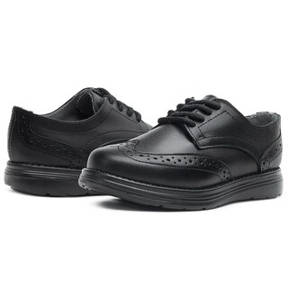 Foto 2 | Zapato Escolar Bostoniano Comodos Piel Para Niño Negro