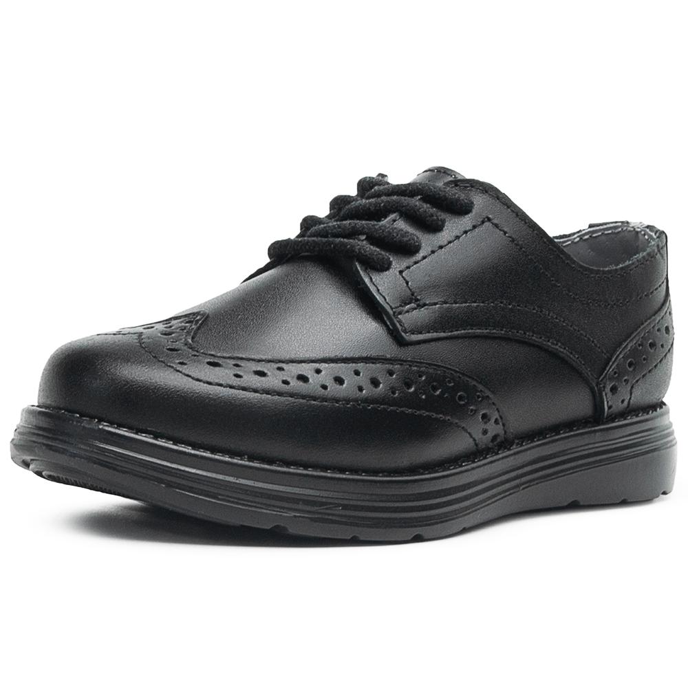 Foto 4 pulgar | Zapato Escolar Bostoniano Comodos Piel Para Niño Negro