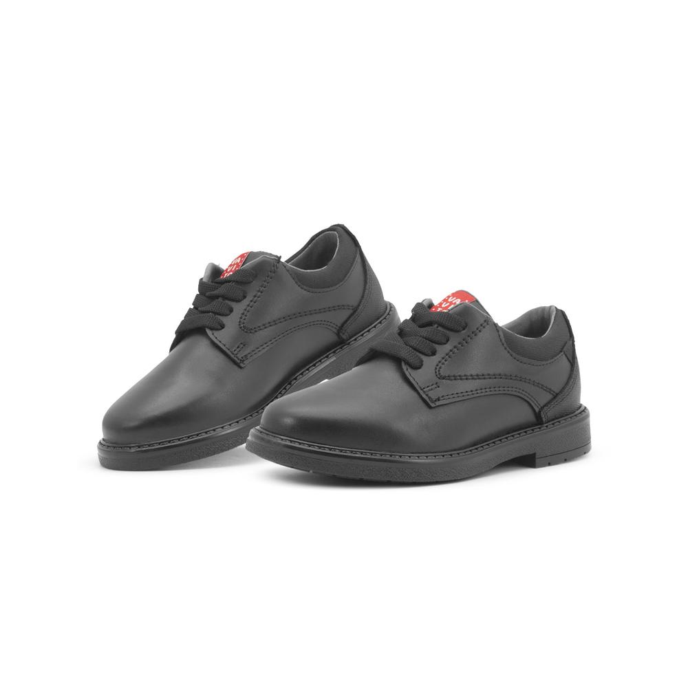 Zapato Escolar Para Niño Mocasin Vavito Piel Antiderrapante Negro