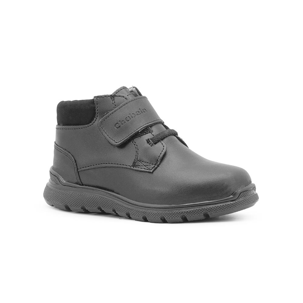 Foto 3 pulgar | Zapato Escolar Para Niño De Piel Chabelo Con Soporte Arco Negro