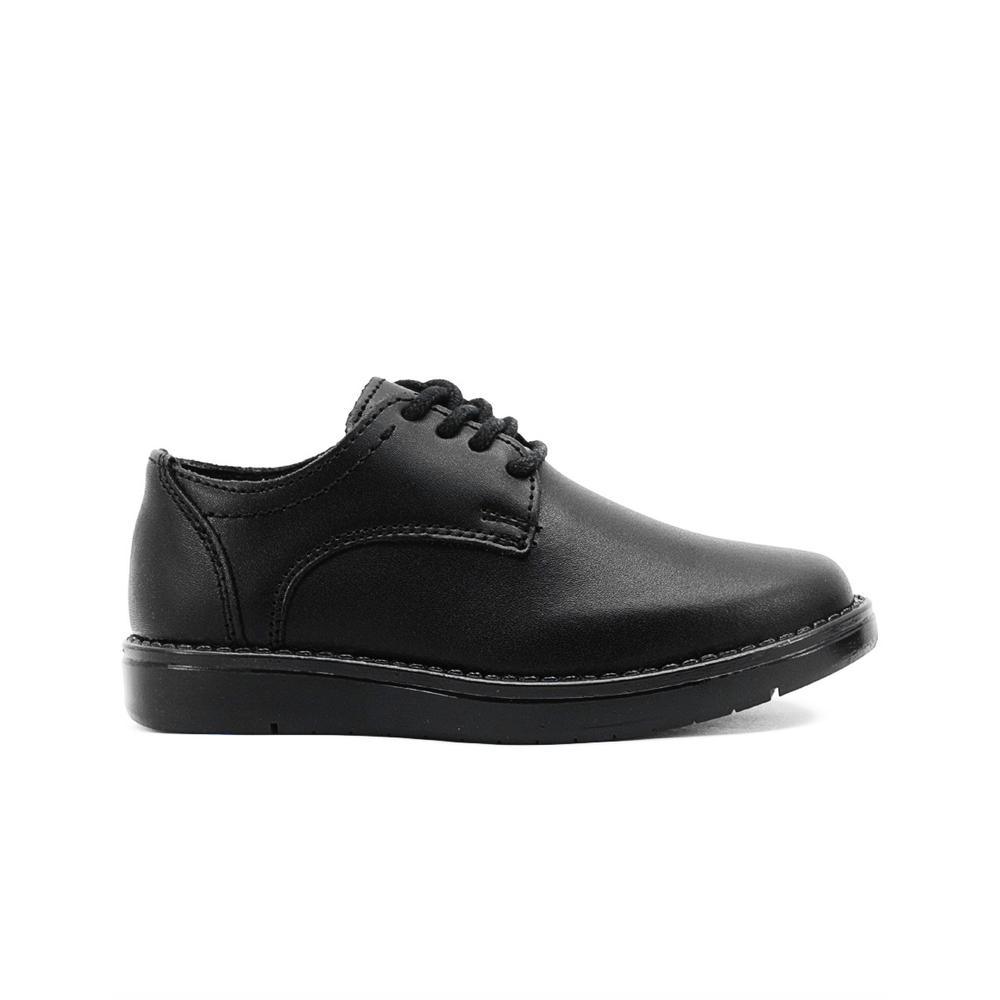 Foto 2 pulgar | Zapato Escolar Para Niño Chabelo De Piel Con Antideslizante Negro