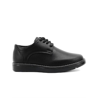 Foto 1 | Zapato Escolar Para Niño Chabelo De Piel Con Antideslizante Negro