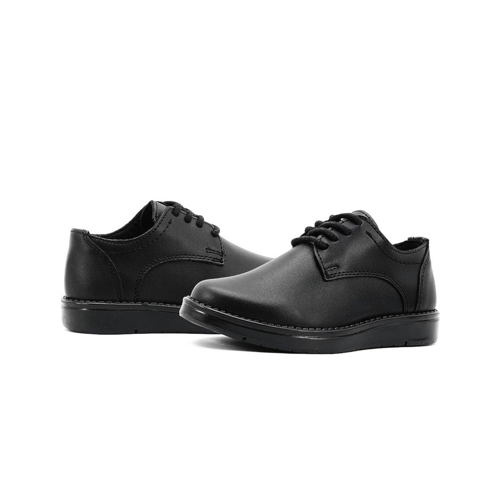 Foto 3 | Zapato Escolar Para Niño Chabelo De Piel Con Antideslizante Negro