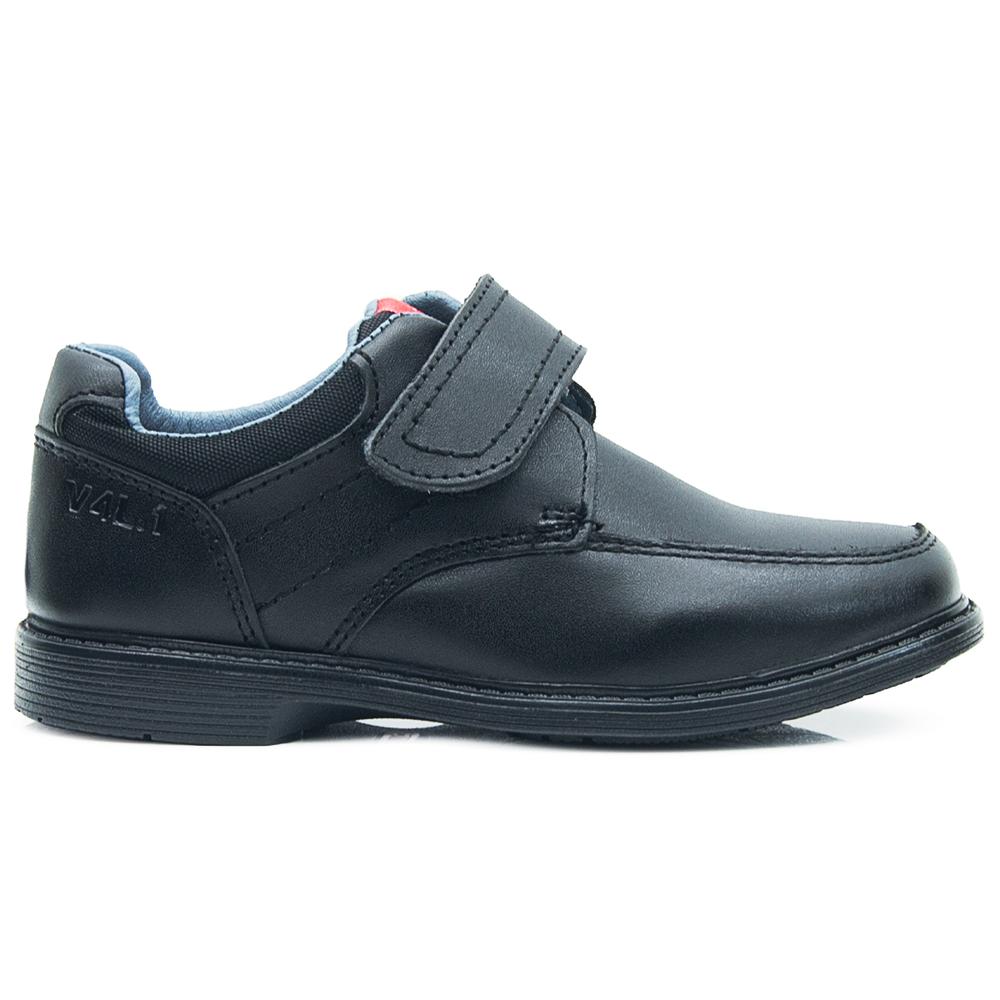 Foto 7 pulgar | Zapato Escolar Para Niño Vavito De Piel Velcro Negro Negro