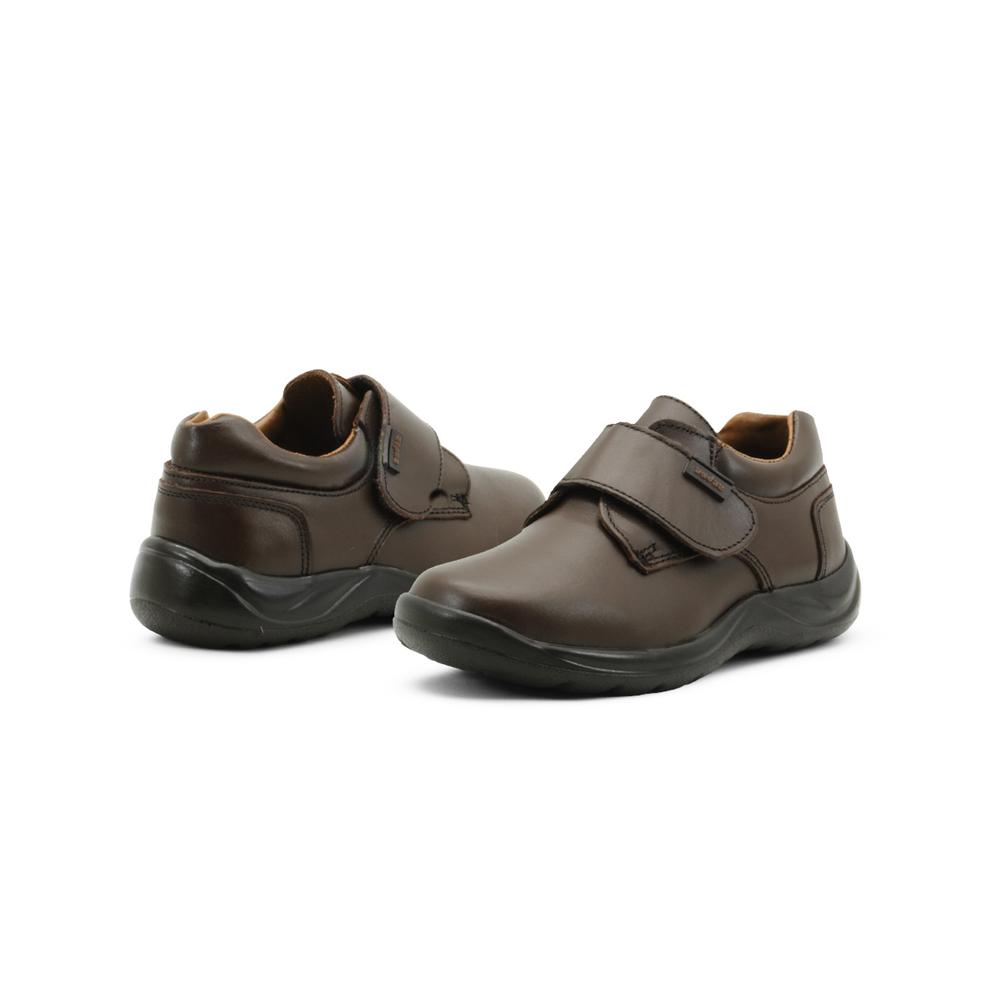 Foto 4 pulgar | Zapato Escolar Para Niño Audaz 100% Piel Con Soporte De Arco Cafe