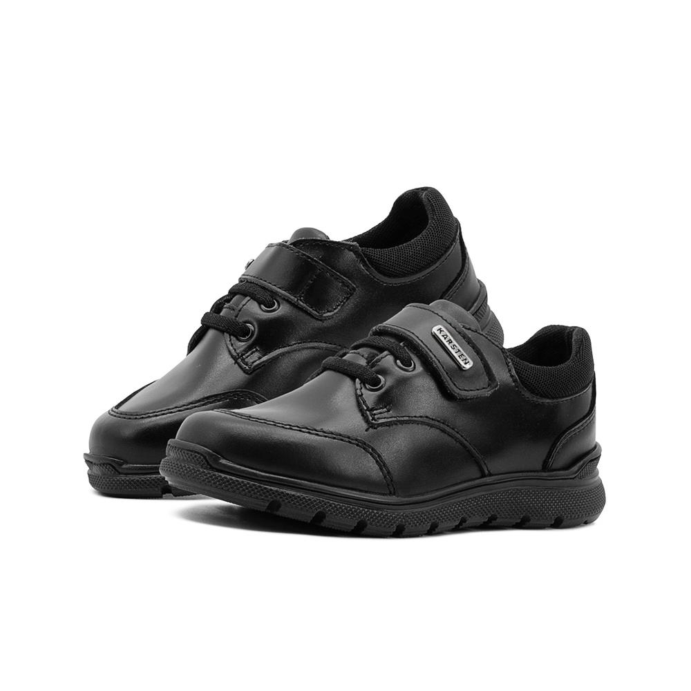 Zapato Ninos Escolar Para Niño Elegante Casual Color Negro Negro