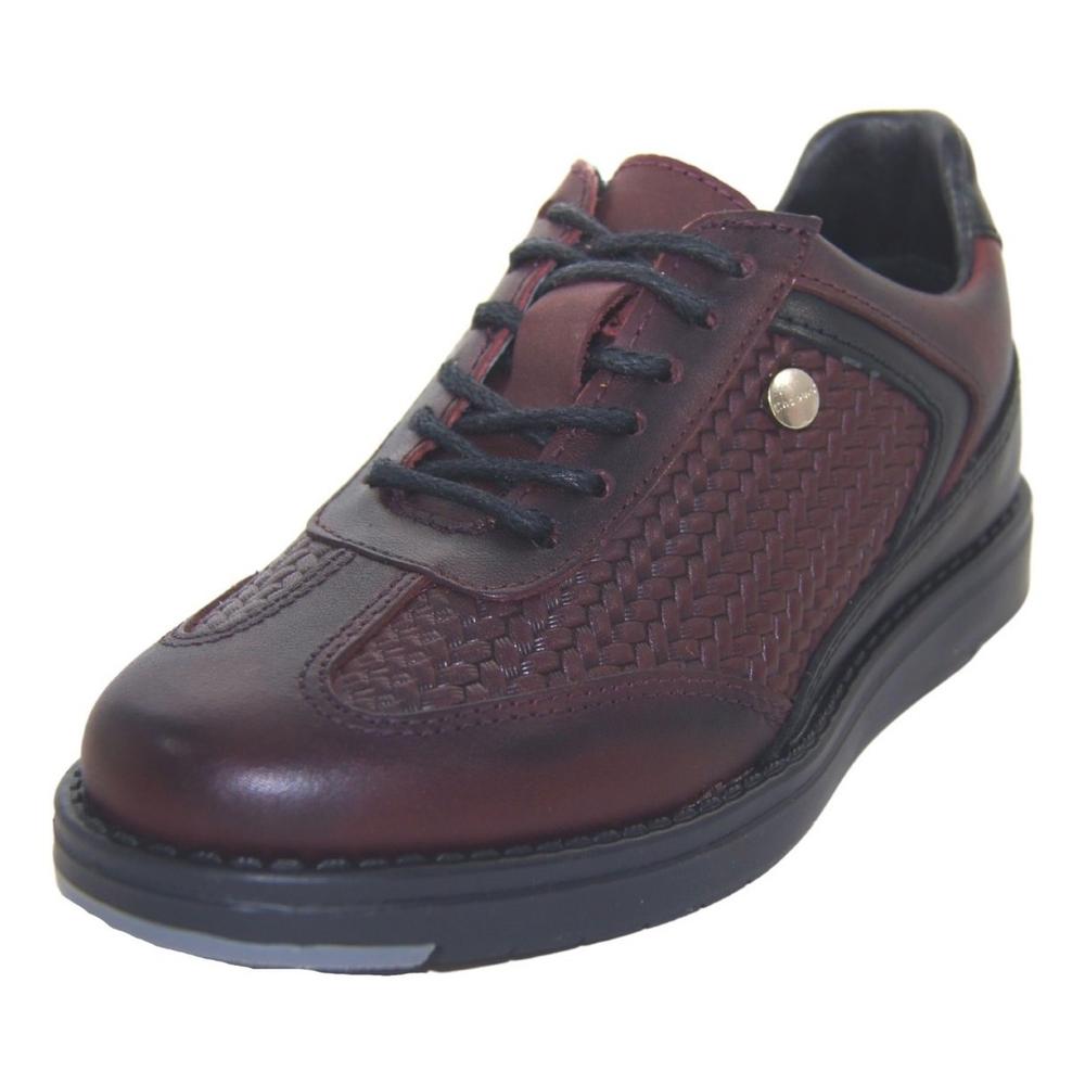 Foto 1 | Zapato Mocasin Niño Chabelo Piel Guinda/negro 22-26 Cafe