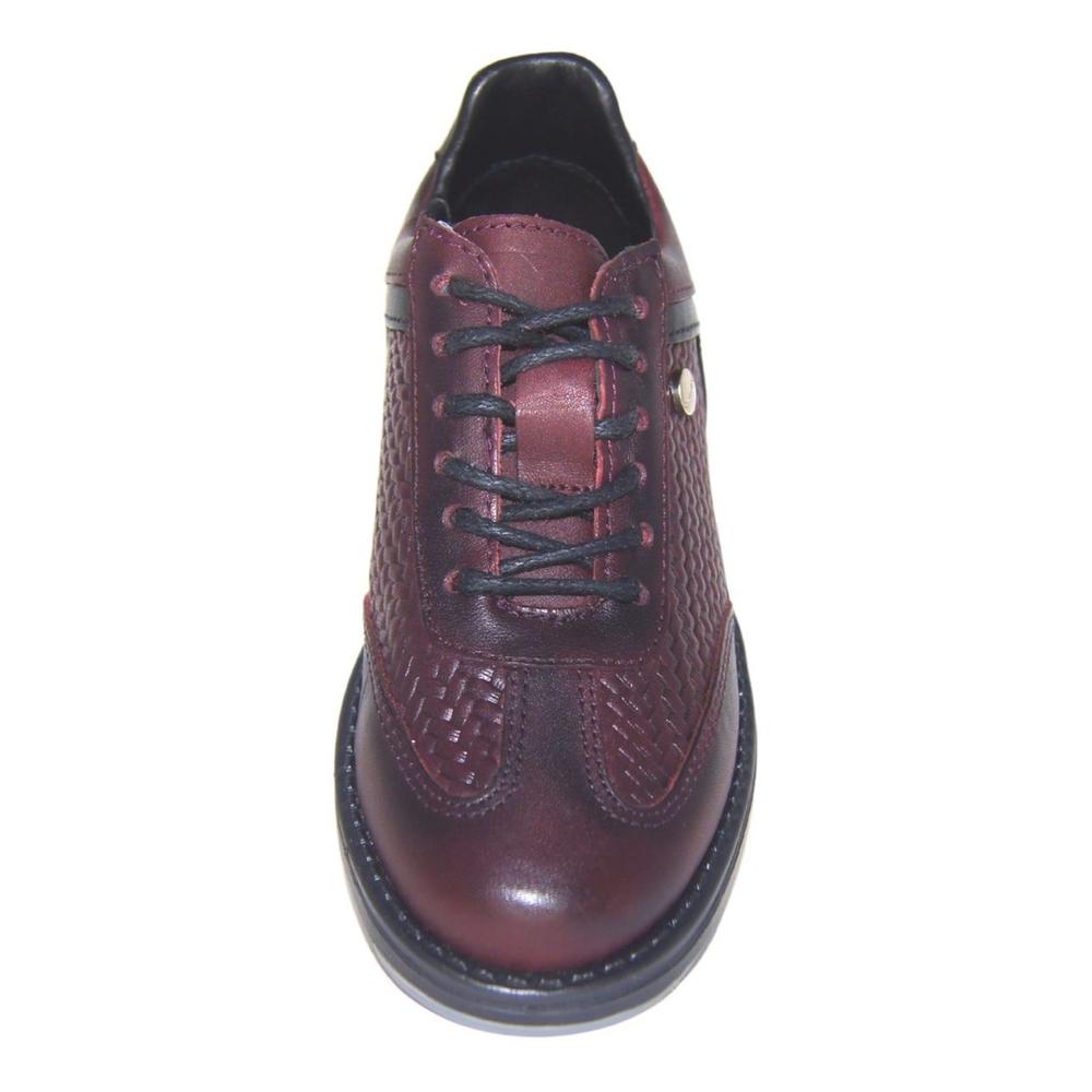 Foto 5 pulgar | Zapato Mocasin Niño Chabelo Piel Guinda/negro 22-26 Cafe