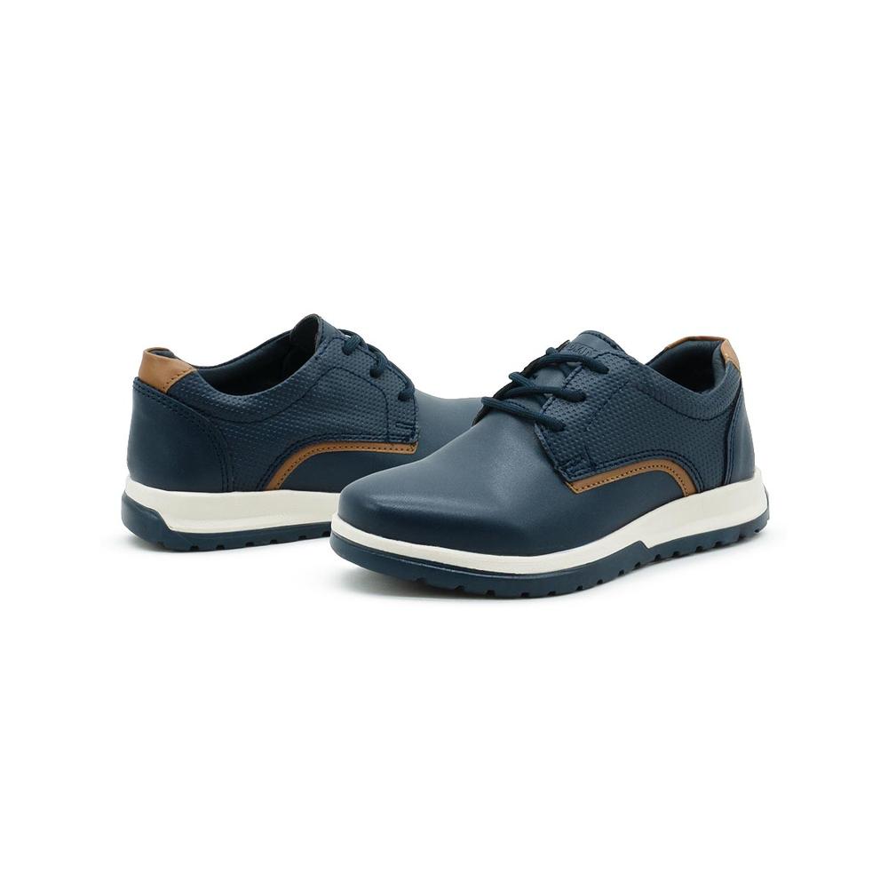 Foto 4 pulgar | Zapato Derby Casual Con Agujetas Con Textura Color Marino Azul Marino