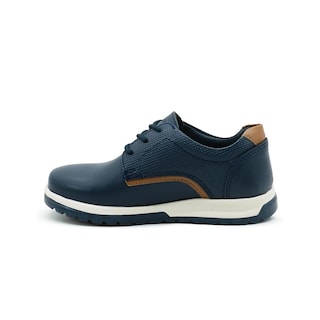 Foto 6 | Zapato Derby Casual Con Agujetas Con Textura Color Marino Azul Marino