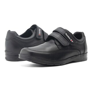 Foto 2 | Zapato Niño Piel Bambino Negro Velcro Plantilla Arco 22-26 Negro