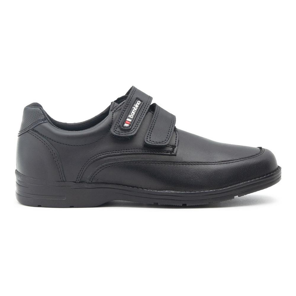 Foto 2 pulgar | Zapato Niño Piel Bambino Negro Velcro Plantilla Arco 18-21 Negro