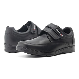 Foto 2 | Zapato Niño Piel Bambino Negro Velcro Plantilla Arco 18-21 Negro