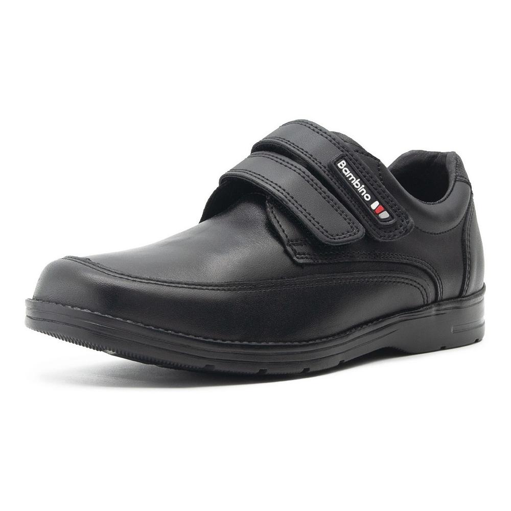 Foto 4 pulgar | Zapato Niño Piel Bambino Negro Velcro Plantilla Arco 18-21 Negro