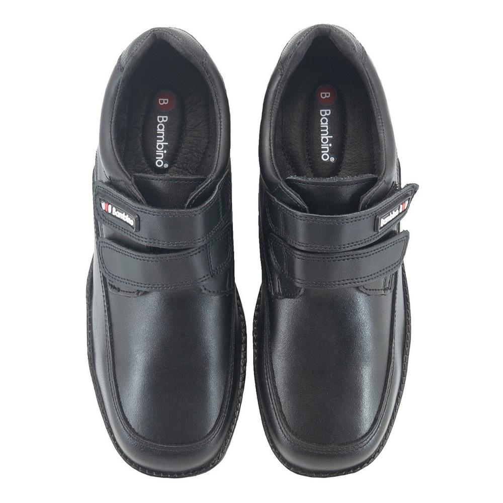 Foto 6 pulgar | Zapato Niño Piel Bambino Negro Velcro Plantilla Arco 18-21 Negro