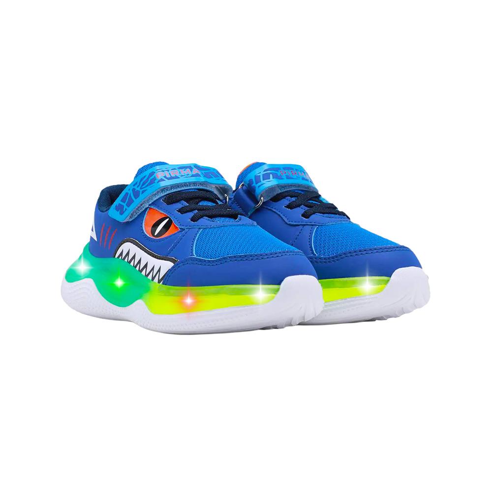 Foto 6 pulgar | Tenis Para Niño Pirma  Con Luces Dinosaurio Color Azul Rey Azul