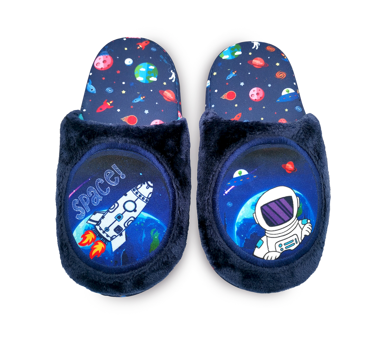 Foto 2 pulgar | Pantufla Infantil Perezozaz Space Astronauta color Azul