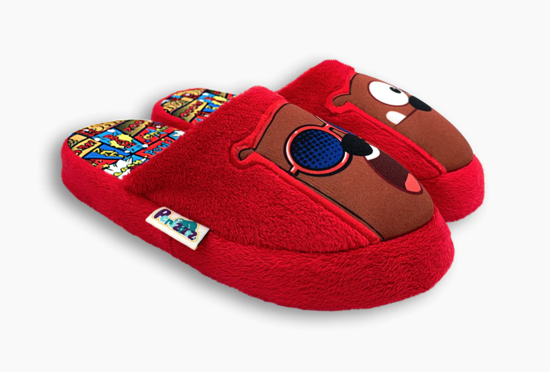 Foto 3 pulgar | Pantufla Infantil Perezozaz Oso color Rojo