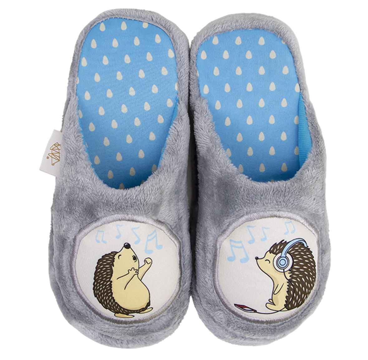 Foto 2 pulgar | Pantufla Infantil Erizo Clothing Musical color Gris