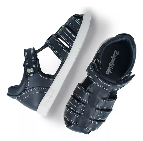 Foto 5 pulgar | Sandalias de Piel Zapakids Flex K36910-1-c Azul Marino para Niño